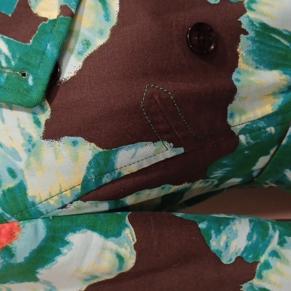 Banana Republic Statement Cotton Blend Floral Trench Coat- Sz. Sm - Picture 7 of 15